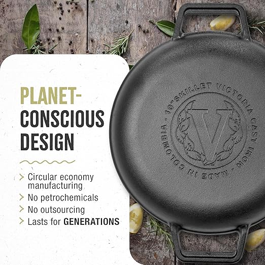 Victoria Cast Iron Round Skillet - Image 5