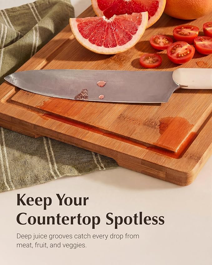 JINGNING Deep-Carbonized Bamboo Cutting Board Set - Image 7