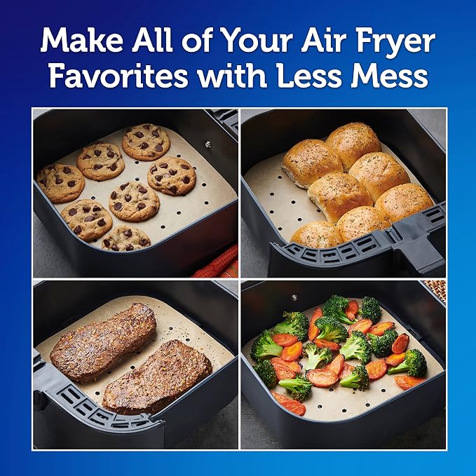 Reynolds Kitchens Air Fryer Liners Disposable, Unbleached Parchment Paper Sheets - Image 8