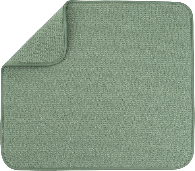 S&T INC. Dish Drying Mat, 16” x 18”, Absorbent Microfiber Kitchen Counter Mat by STINC