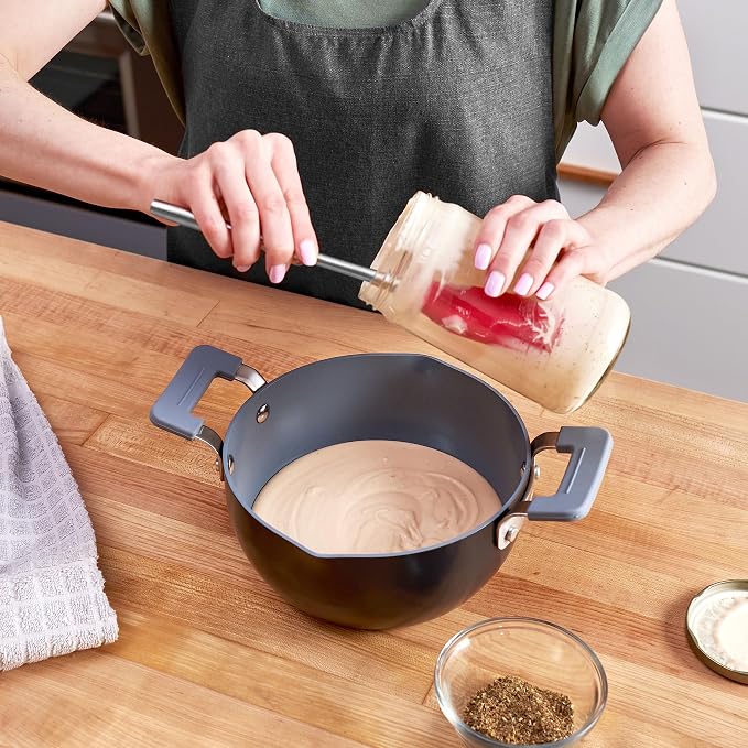 Tovolo Jar Spatula Silicone Long Stainless Steel Handle Scraper Spatula Viva - Image 2