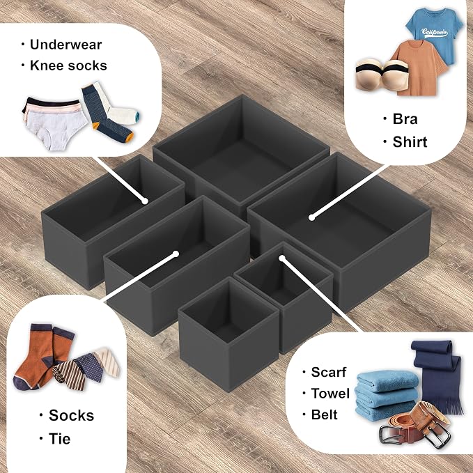 Simple Houseware Foldable Drawer Organizer - Image 4