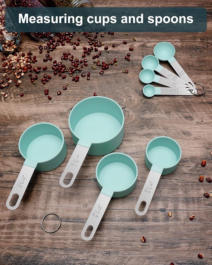 Measuring Cups and Spoons Set of 8 Pieces, nesting measuring cups - Image 7