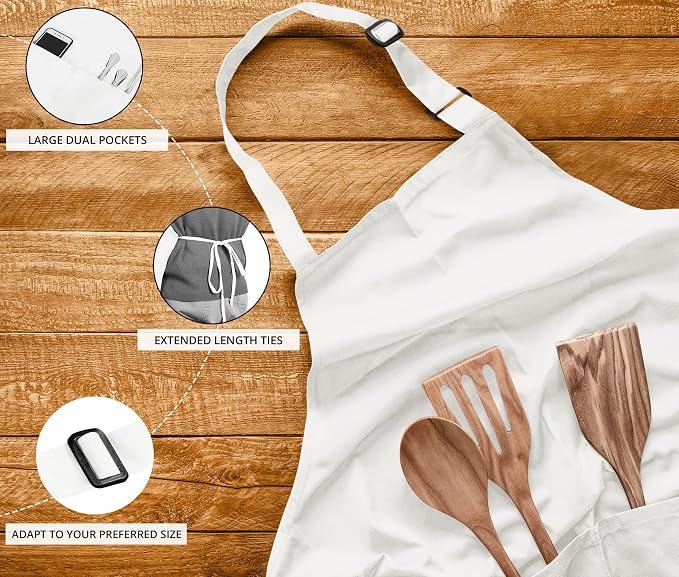 Utopia Kitchen 10 Pack Bib Apron Adjustable - Image 4