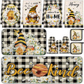 Fourluoo 10 Pcs Bee Kitchen Decor Set 4 Kitchen Towels 2 Pot Holders 2 Oven by Fourluoo