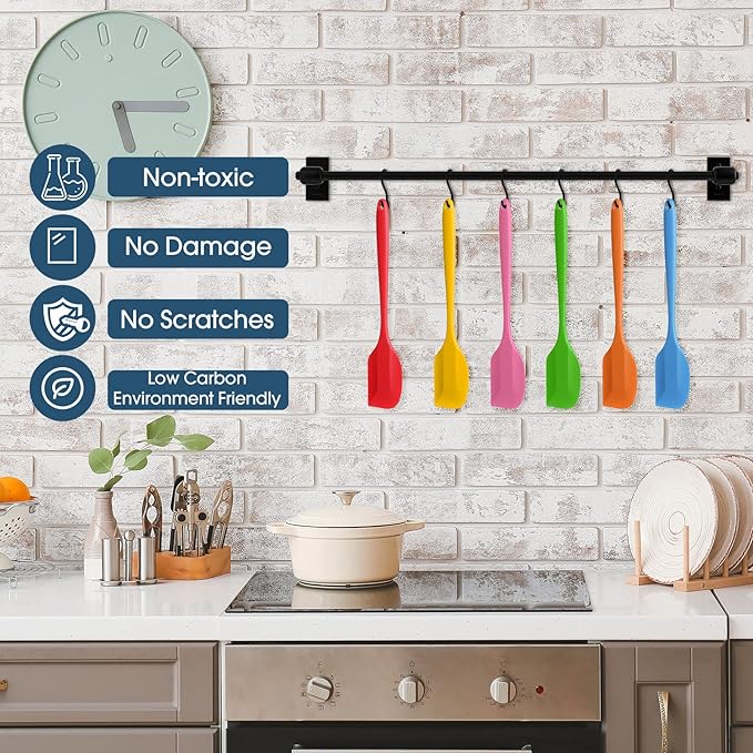 Irenare 30 Pcs Silicone Spatulas 11 Inch Large Rubber Spatulas Heat Resistant - Image 5