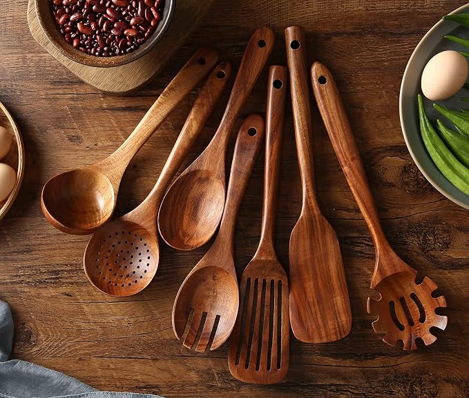 Wooden Kitchen Utensils set - Image 4