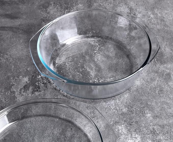 Round Tempered Glass Casserole Dish - Image 6