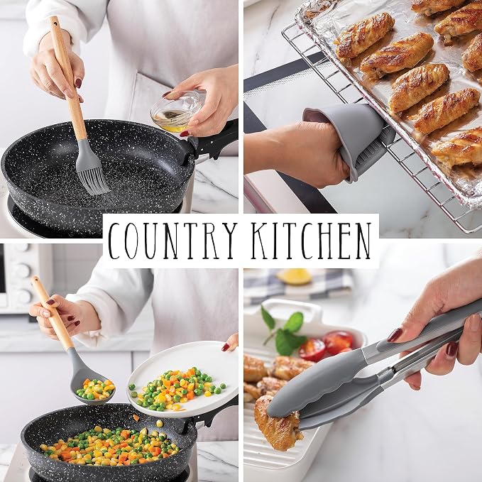 Country Kitchen Non Stick Silicone Utensil Set - Image 6