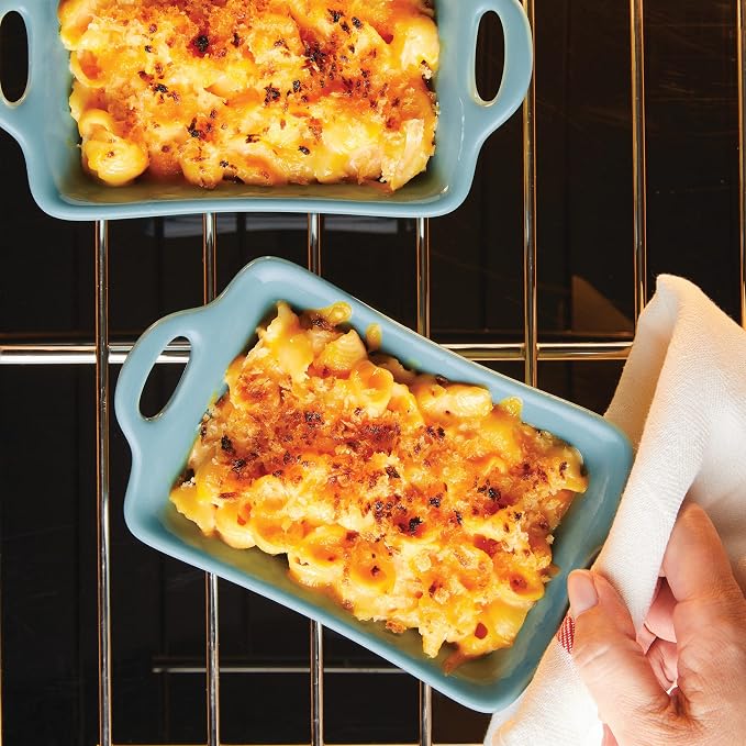 Rachael Ray Ceramics Au Gratin Set, Rectangular, Two 12-ounce, Agave Blue - Image 12