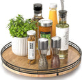 13" Lazy Susan Oak Wood Turntable Organizer by AMH