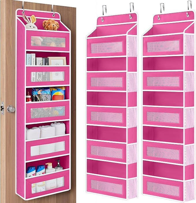 JARLINK 2 Pack Over The Door Organizer Storage, 5 Shelf Hanging Door Organizer by JARLINK