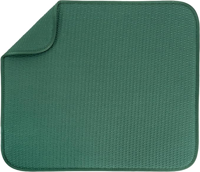 S&T INC. Dish Drying Mat, 16” x 18”, Absorbent Microfiber Kitchen Counter Mat by STINC