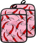 Pink Pepper Kitchen Pot Holders by Unknown