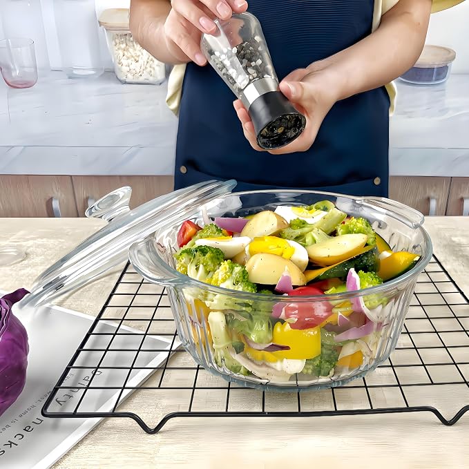 Round Glass Casserole Baking Dish - Image 5