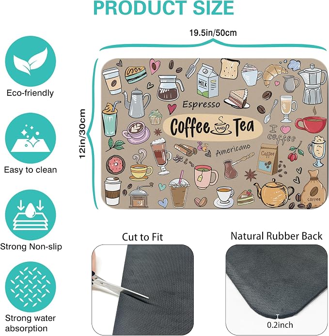 Super Absorbent Anti-Slip Silicone Dish Drying Mats - Image 5
