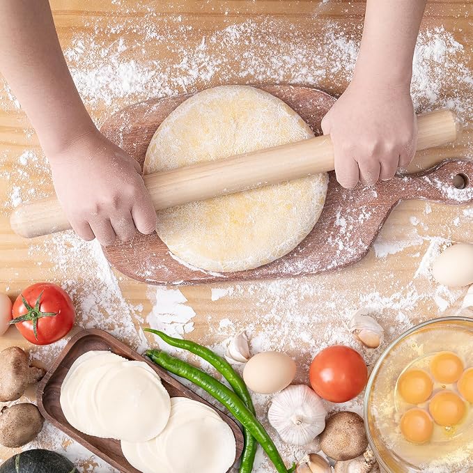 AISOSO French Rolling Pin, 17.7 Inches Wood Rolling Pins - Image 3