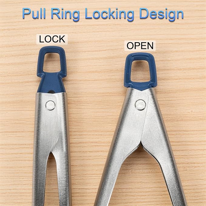 Kitchen Tongs, Food Grade Stainless Steel Cooking Tongs, Heat Resistant - Image 4