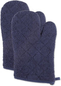DII Basic Terry Collection 100% Cotton Quilted, Oven Mitt, French Blue by DII