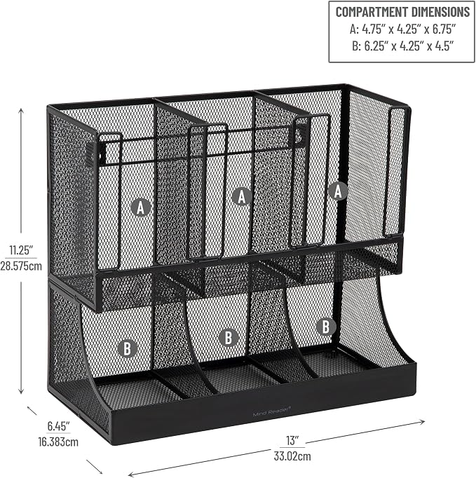 Mind Reader Multipurpose Countertop Organizer, Office Breakrooms, Cup and - Image 3