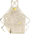 Denim Apron with Pockets for Hair Stylist Gardening Craftsmen Barista Women by Vammcht