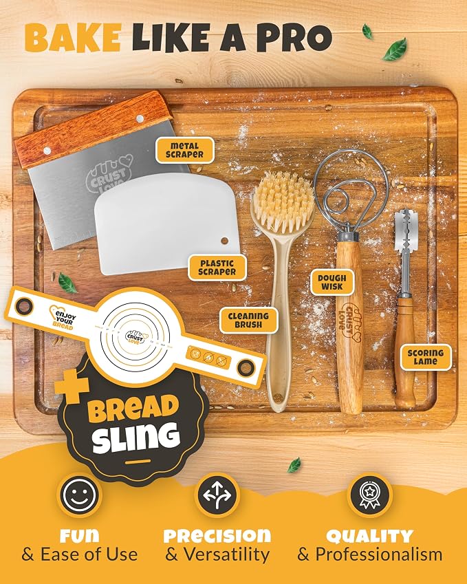 CRUSTLOVE Sourdough Kit inkl. 7 different Bread Making Tools like a 9 inches - Image 4