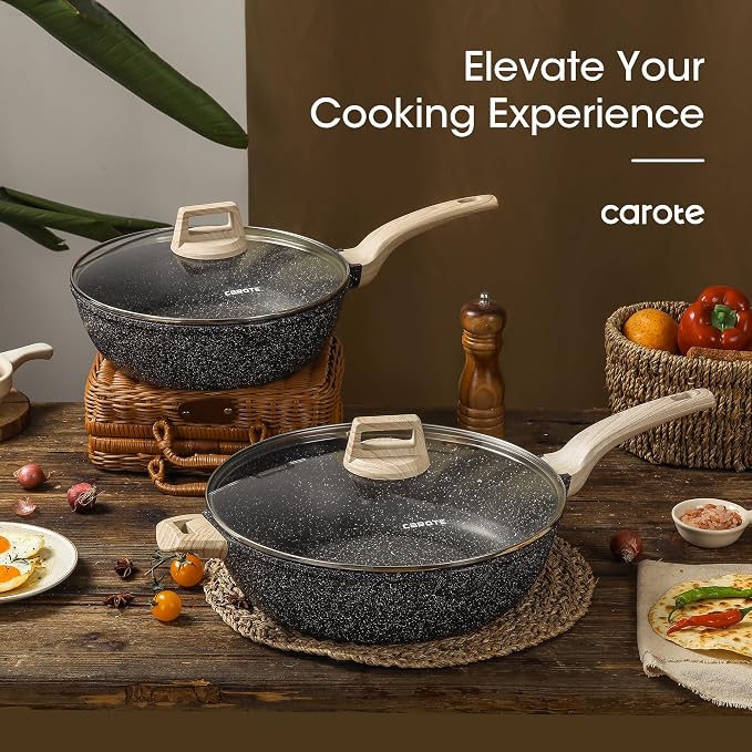CAROTE 12.5 Inch Nonstick Deep Frying Pan - Image 9