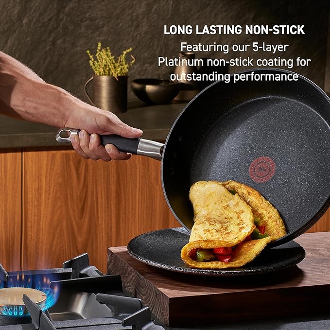 T-Fal Stone Force Platinum Non Stick Saucepan w/Lid 3 Quart, Oven Broiler Safe - Image 3