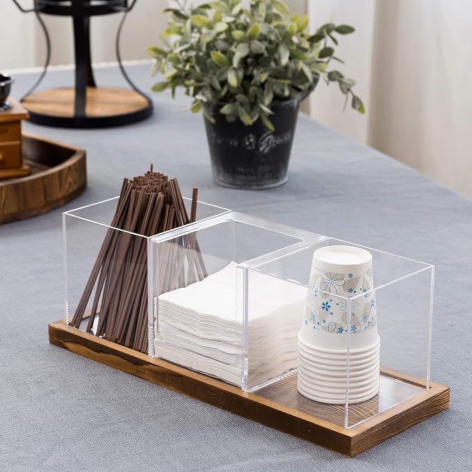MyGift Modern Modular Coffee and Tea Station Organizer - Image 3