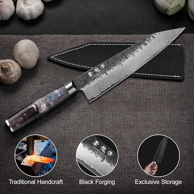8.27 Inch Japanese Kiritsuke Chef Knife - Image 5