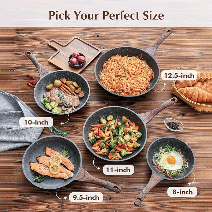 SENSARTE Nonstick Frying Pan Skillet, 12 Inch Omelette Pan - Image 6