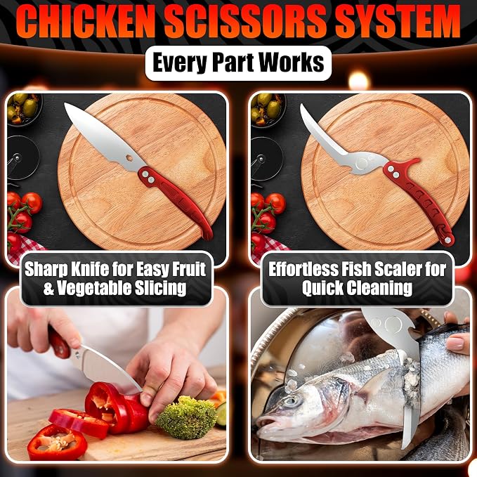 4-in-1 Kitchen Shears Heavy Duty - Image 8
