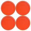 Pyrex 7201-PC 4 Cup Pumpkin Orange Food Storage Replacement Lids by Pyrex