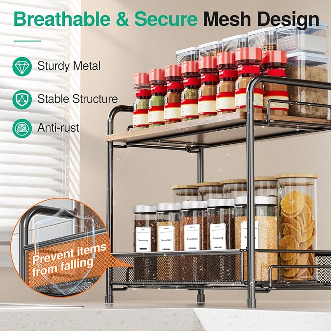 2 Pack Spice Rack Organizer for Countertop - Image 5