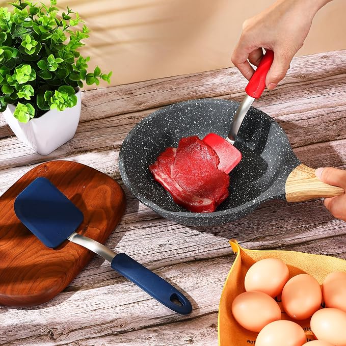 Silicone Cookie Spatula Turner 2 Pack Mini Brownie Spatula Flexible Kitchen - Image 6