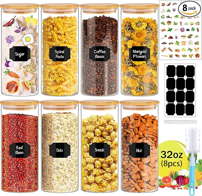 BGraceyy 32 oz 8 Pcs Glass Jars by BGraceyyMoments