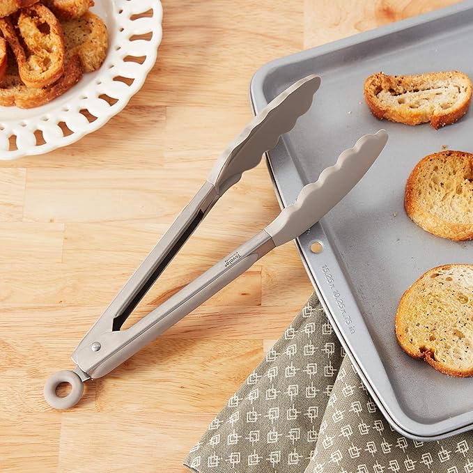 Tovolo Kitchen Tongs with Silicone Tips 9 Inch - Image 4