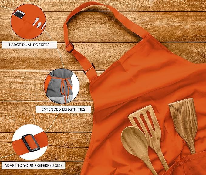 Utopia Kitchen 10 Pack Bib Apron Adjustable - Image 4