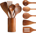 6Pcs Wooden Spoons for Cooking, Wood Kitchen Utensil Set by Visit+the+TMKIT+