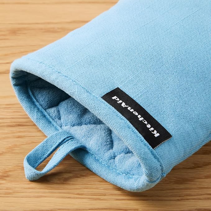 KITCHENAID Gourmet Series Gridlines Mini Oven Mitts 2-Pack Set, Heat Resistant - Image 4