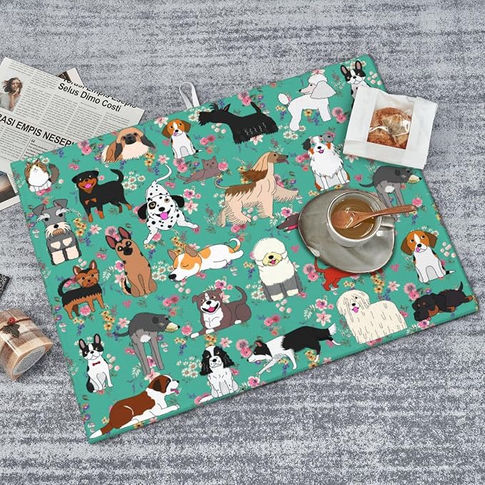 Dog Dish Drying Mat For Kitchen Microfiber Drying Mats Absorbent Reversible - Image 8