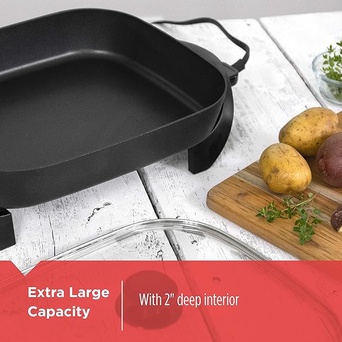 BLACK+DECKER Electric Skillet, Variable Temperature Control, Nonstick Cooking - Image 4