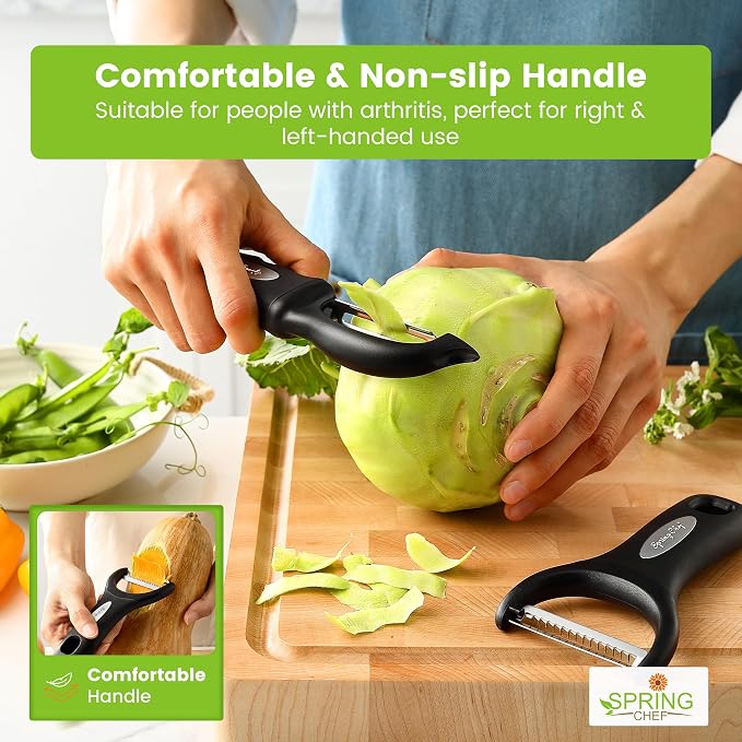 Spring Chef Swivel & Vegetable Julienne Peeler Set - Image 3