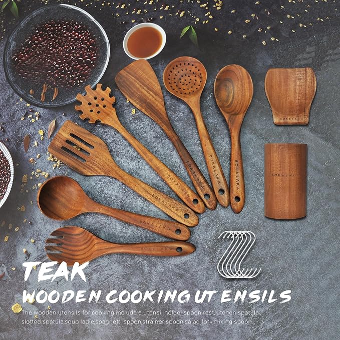 Teak Wooden Spoons for Cooking - Image 5