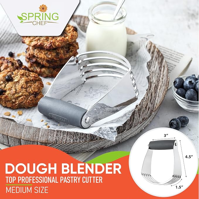 Spring Chef Medium Size Gray Dough Blender - Image 2