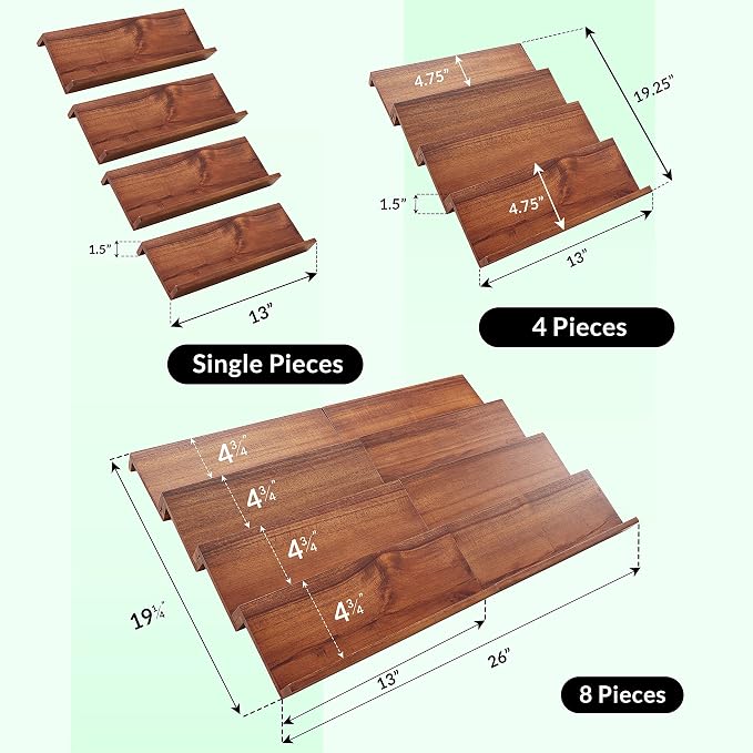 Tinamo Acacia Wooden Spice Rack Organizer - Image 3