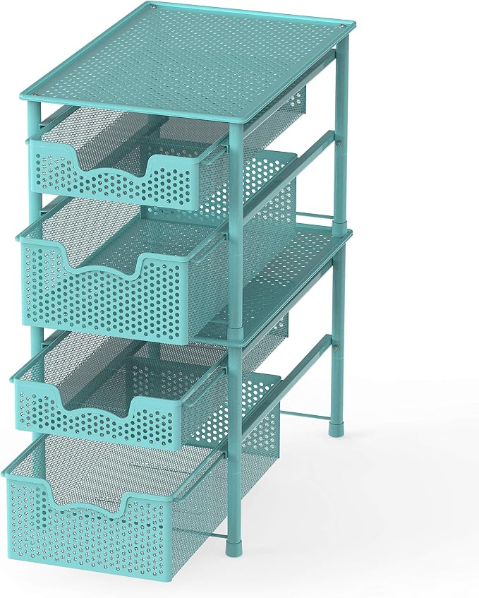 Simple Houseware Stackable 2 Tier Sliding Basket Organizer Drawer - Image 4