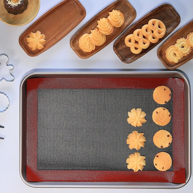 Perforated Silicone Baking Mat for Jelly Roll Pan, Non-Stick Eclair Baking Mat - Image 6