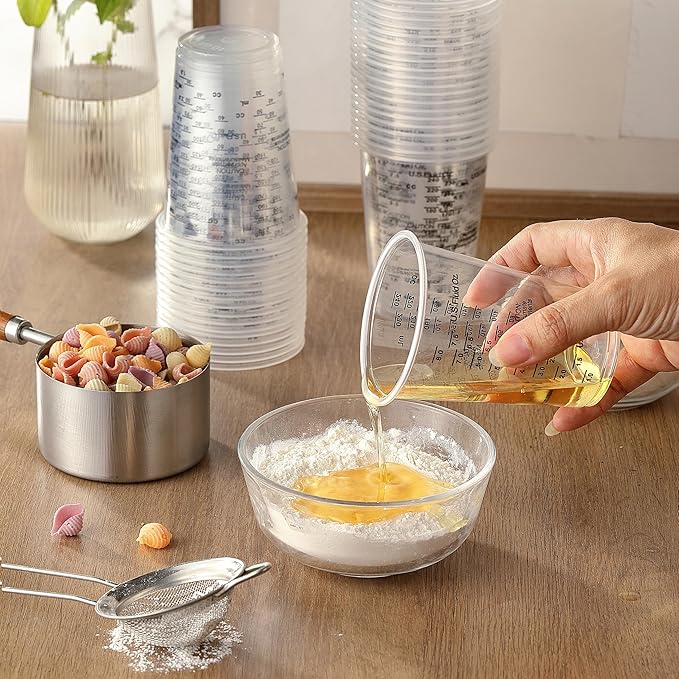 50PCS Resin Epoxy Mixing Cups, DQELFA 8oz Clear Plastic Paint Measuring Cups - Image 5