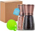 DAVIMADE Short Copper Salt and Pepper Grinder Set of 2，Refillable Adjustable by DAVIMADE